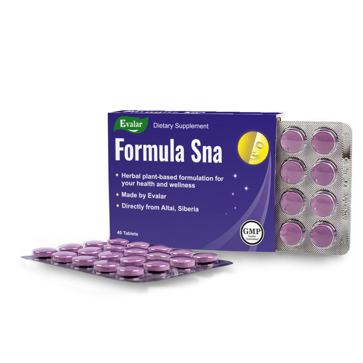 Herbes et vitamines d'Evalar Formula Sna 40 comprimés
