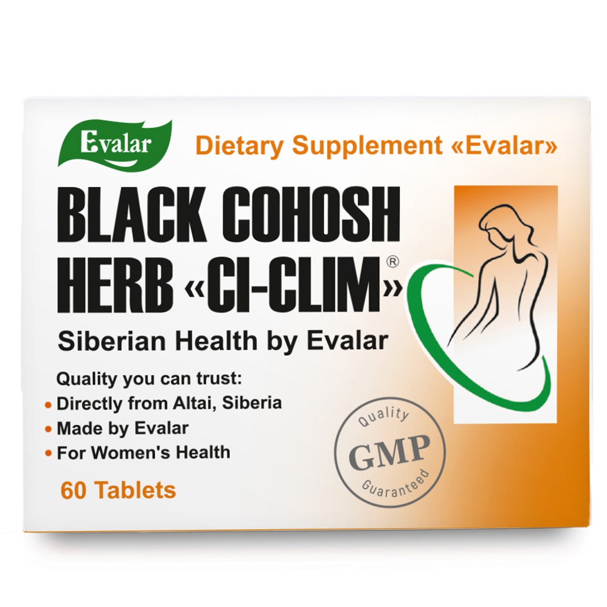 Black Cohosh Cimicifuga Herbal Extract with Vitamins by Evalar 60 Tabs
