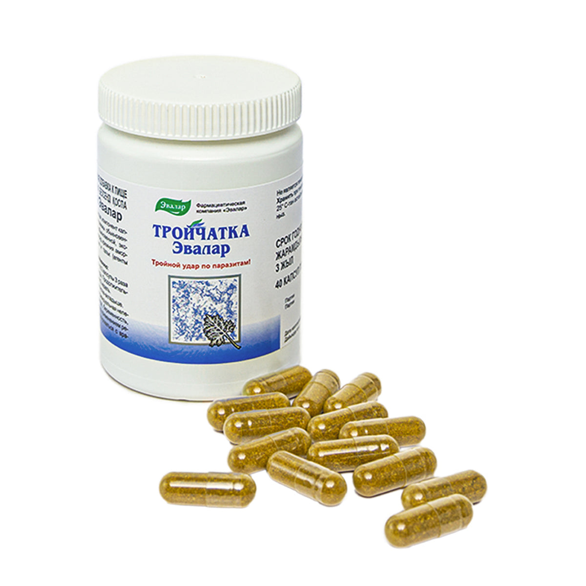 Mélange à base de plantes de clous de girofle, tanaisie et tremble par Evalar 40 capsules