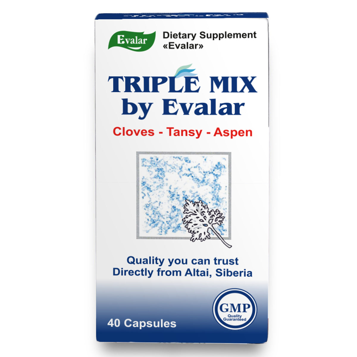 Mélange à base de plantes de clous de girofle, tanaisie et tremble par Evalar 40 capsules