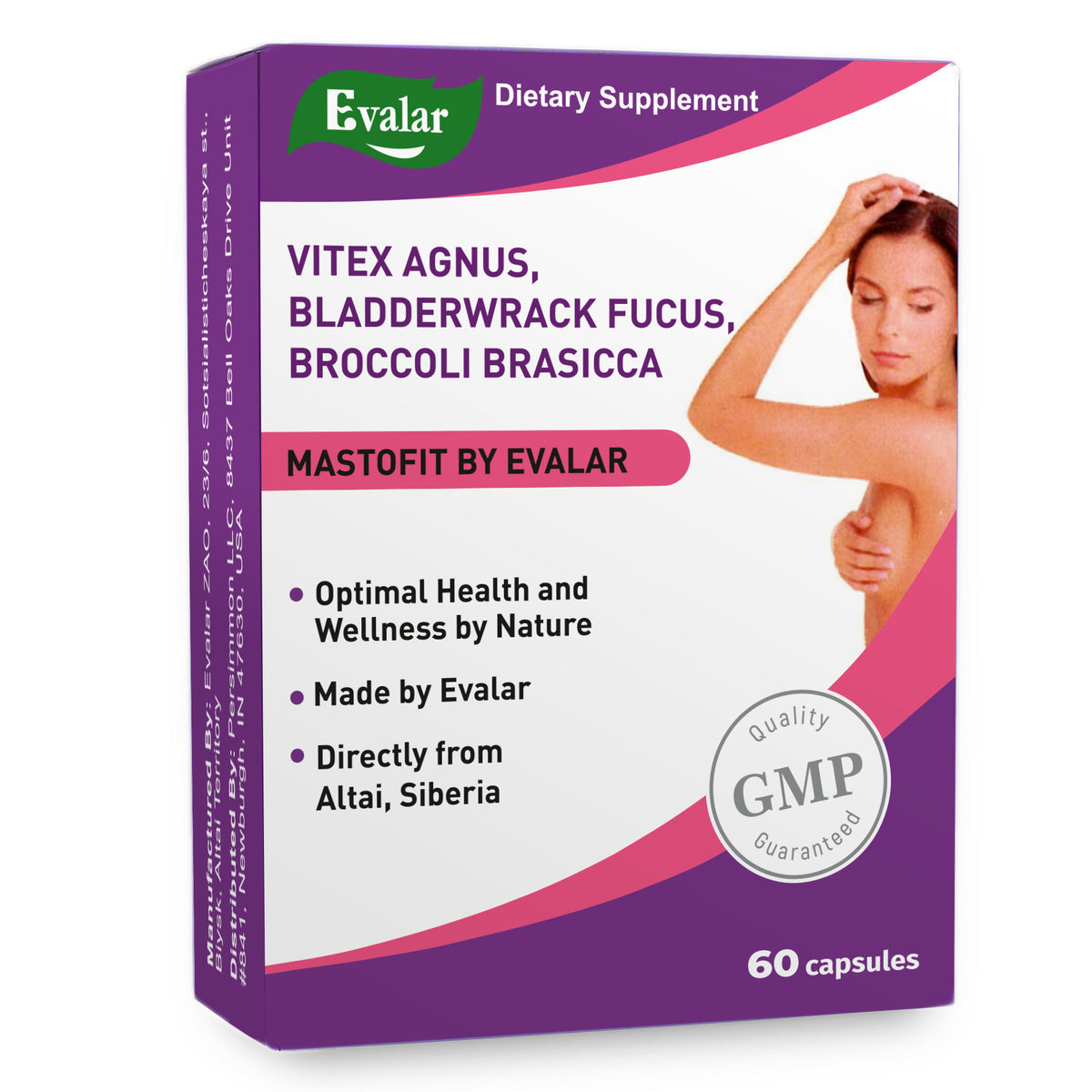 Vitex Chaste Tree Bladderwrack Fucus Extrait Mastofit Herb par Evalar 100 Tab