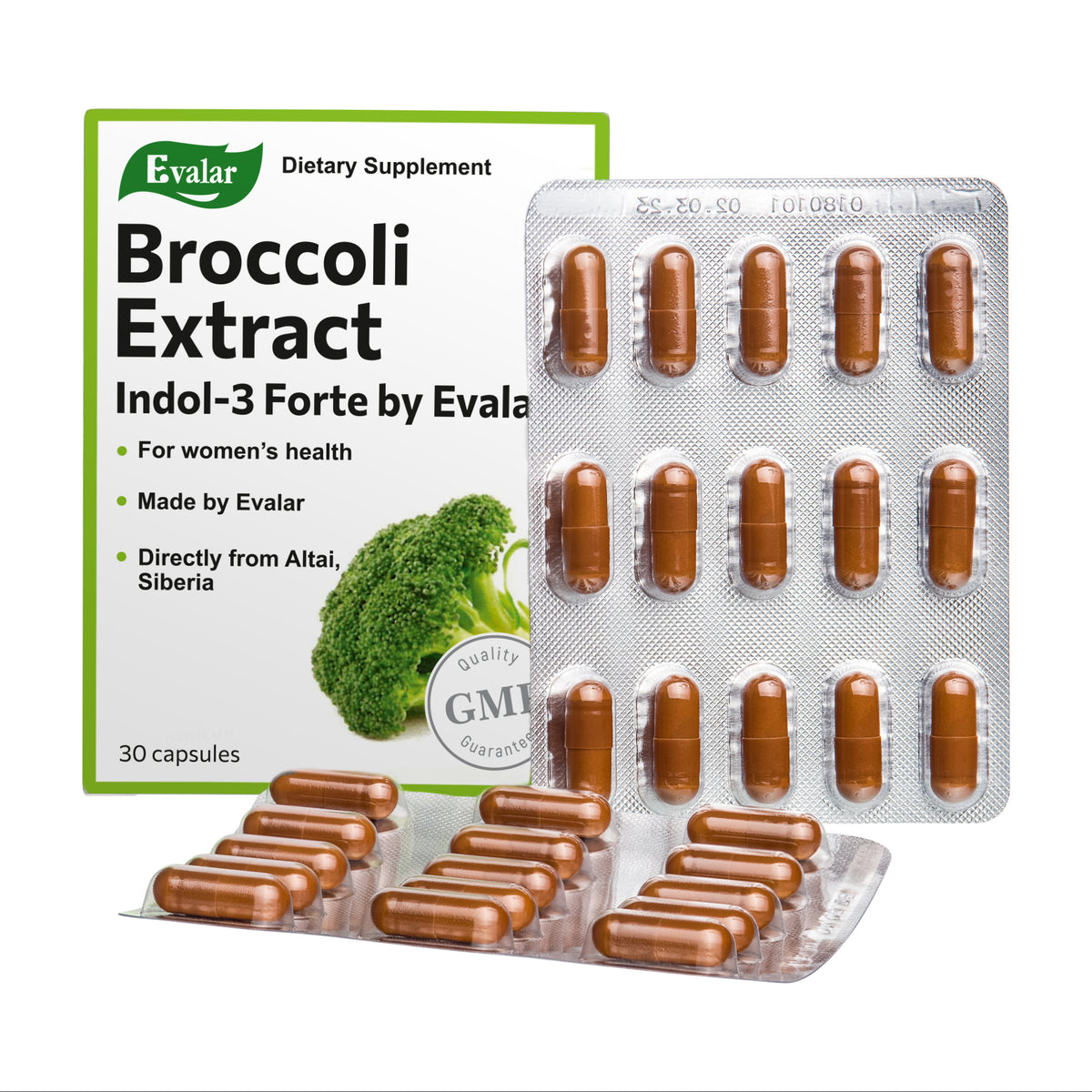 Evalar Broccoli Indol-3 Extract Herb by Evalar 30 Caps