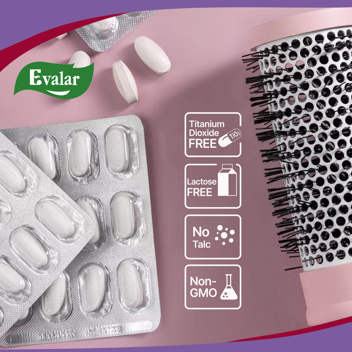 Expert Hair Prêle Herbe Equisetum Arvense Extrait par Evalar 60 Tabs