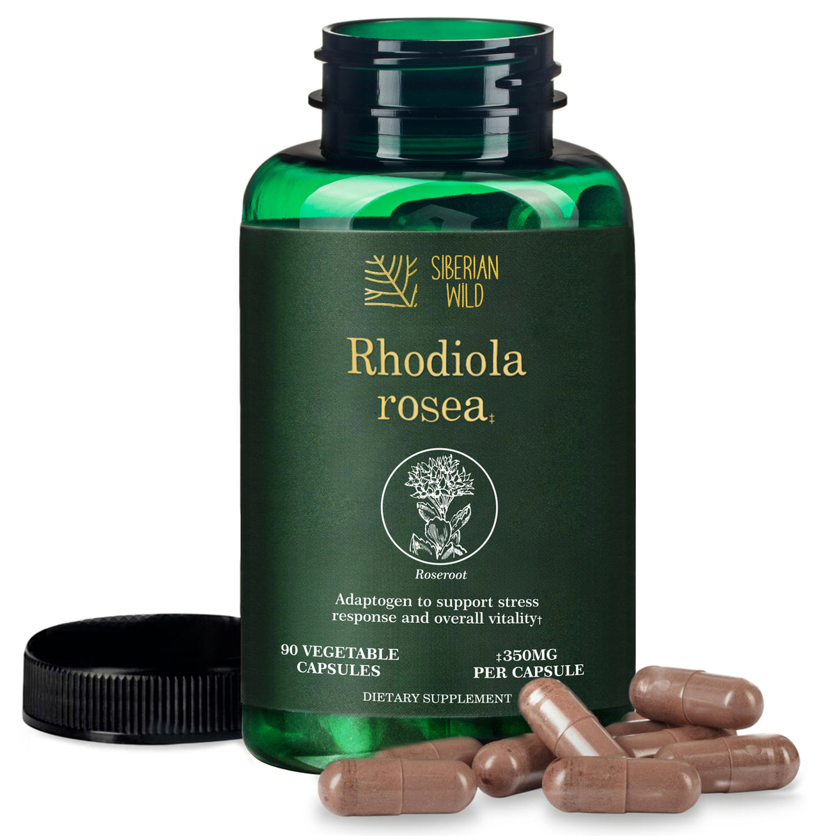Siberian Wild Rhodiola Rosea Capsules – 350mg | Pure Adaptogenic Support