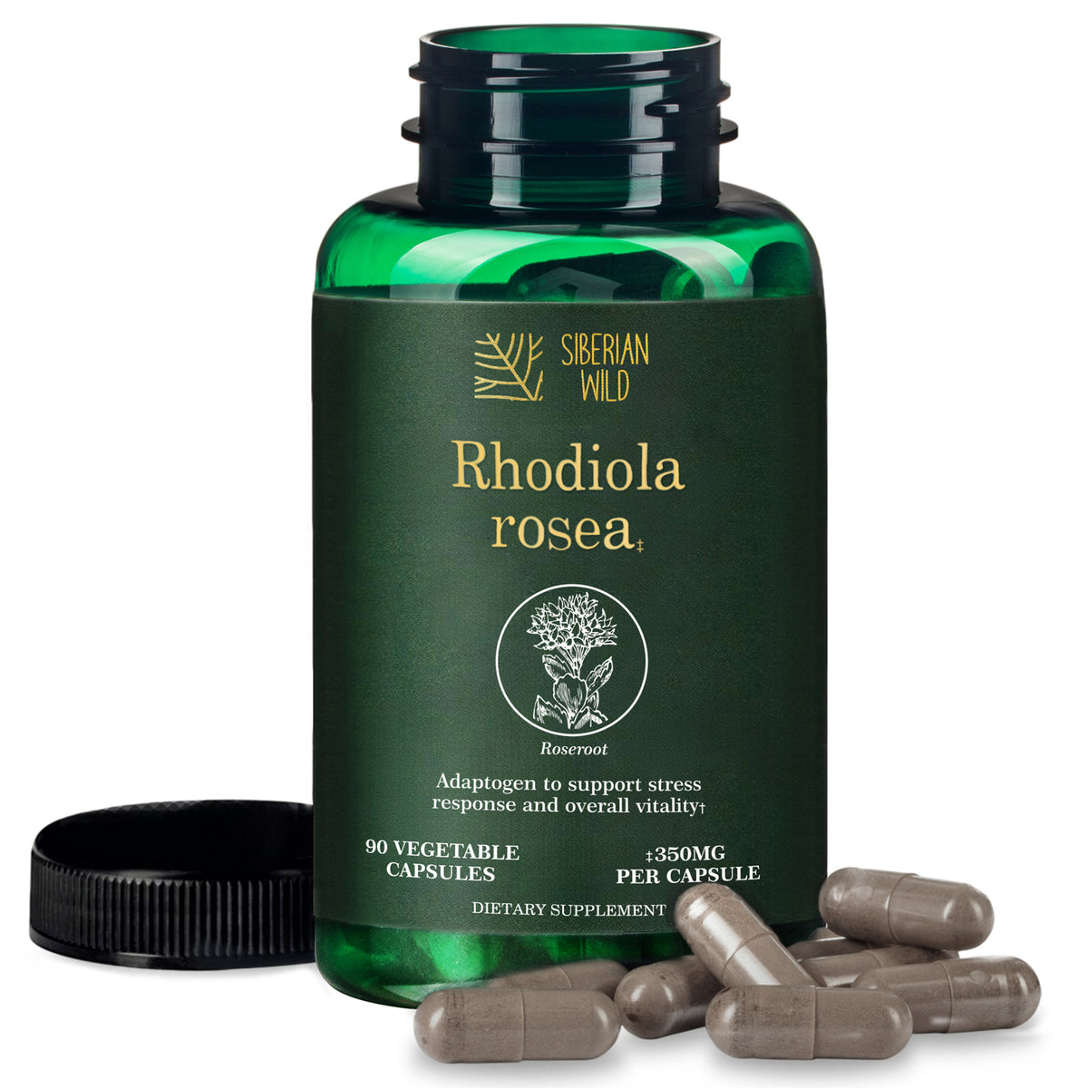 Siberian Wild Rhodiola Rosea Capsules – 350mg | Pure Adaptogenic Support