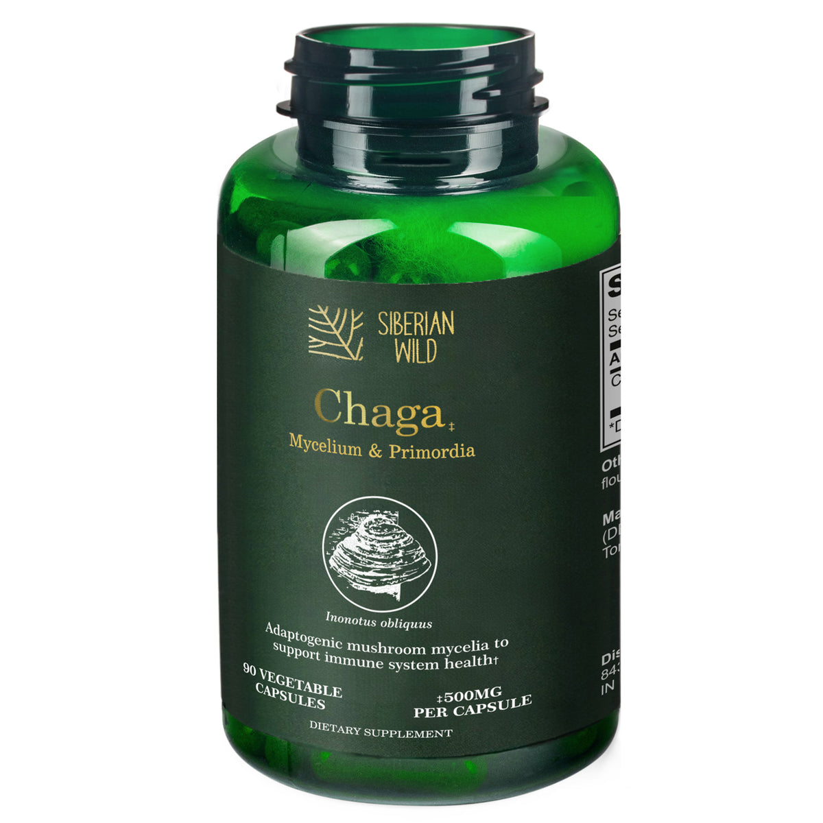 Siberian Wild Chaga Mushroom Capsules - 1500mg | Immune Support