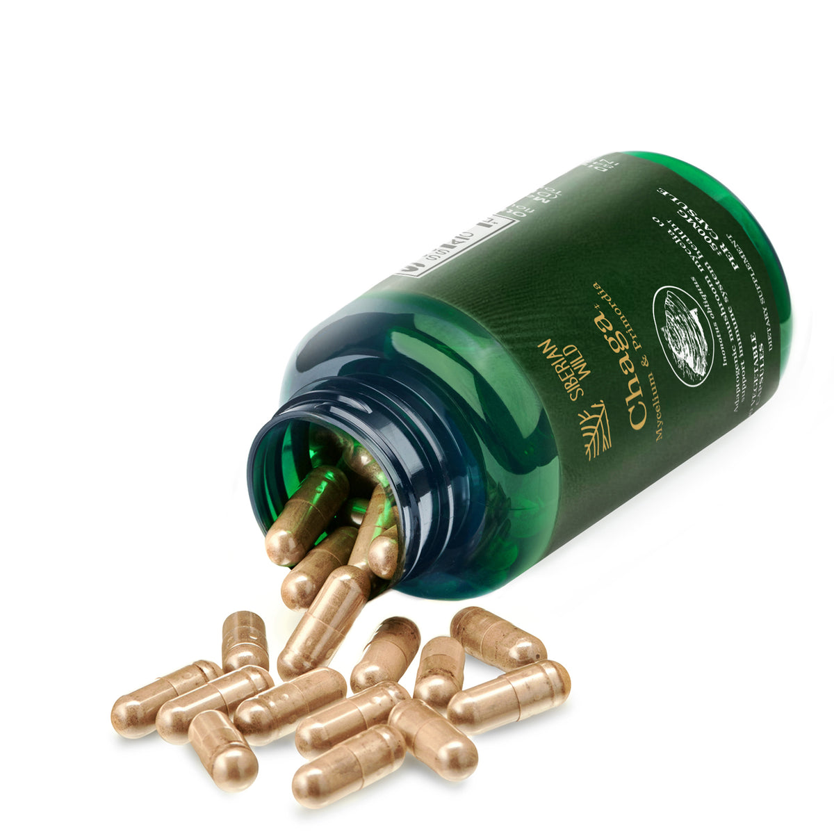 Siberian Wild White Chaga Mushroom Vegan Capsules 1500mg for Immune Support and Energy for Women Men Canada
