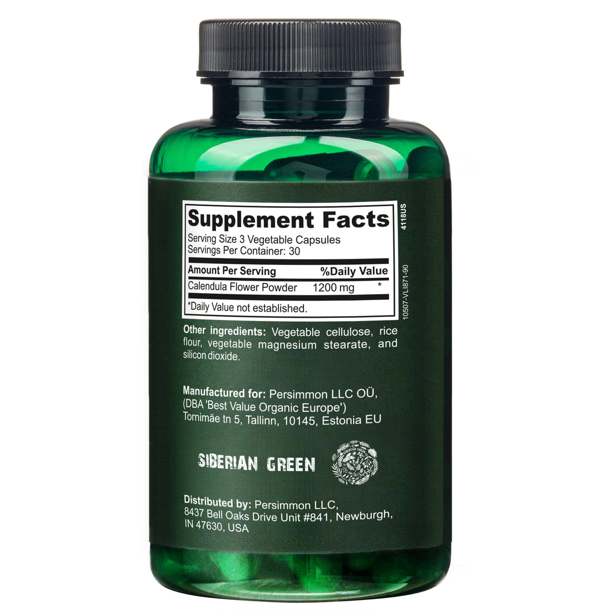 Siberian Wild Calendula Capsules - 1800mg | 90 Vegan Capsules