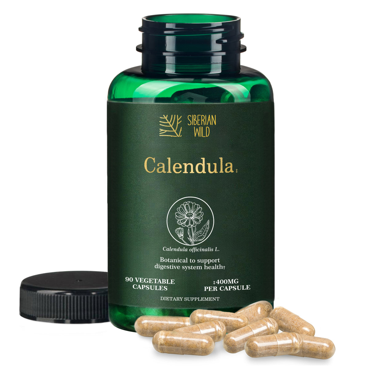 Siberian Wild Calendula Capsules - 1800mg | 90 Vegan Capsules