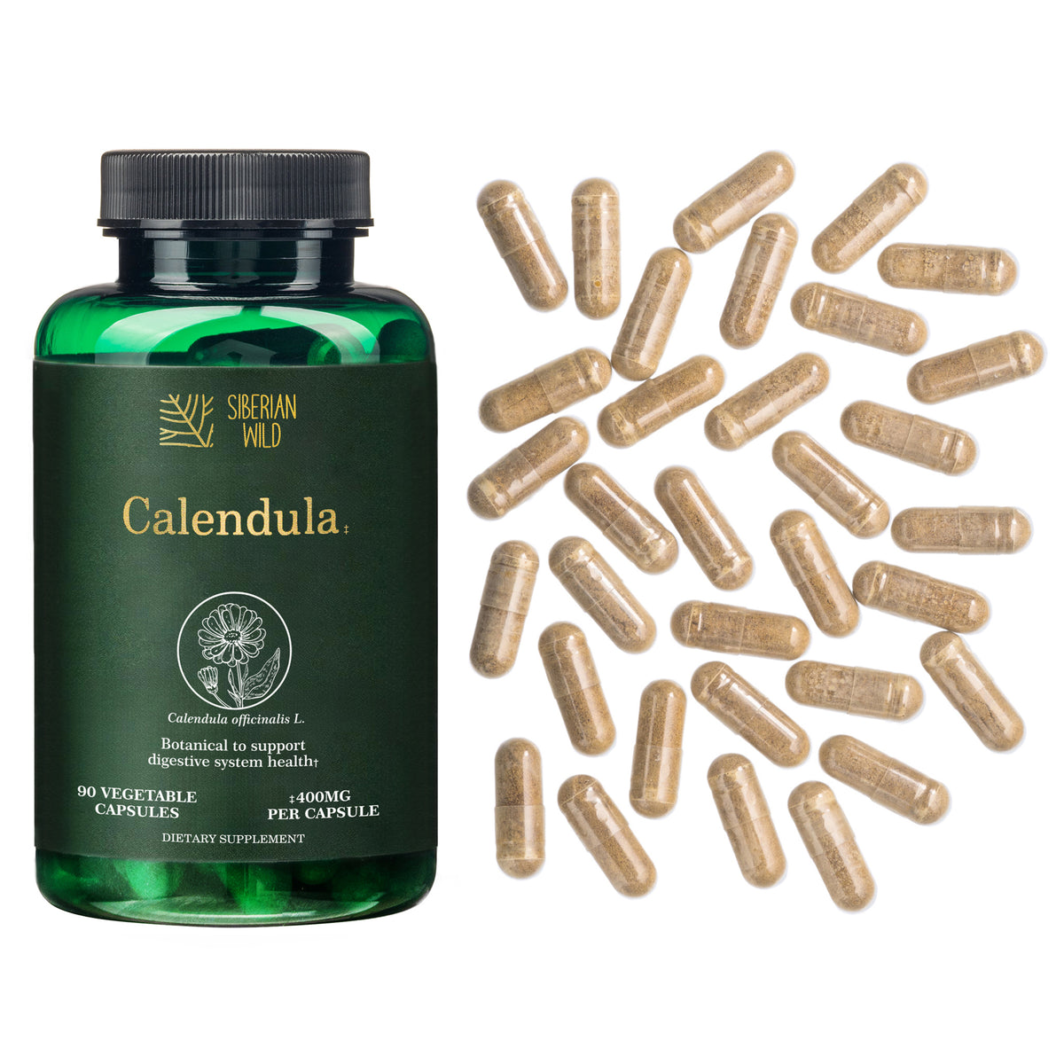 Siberian Wild Calendula Capsules - 1800mg | 90 Vegan Capsules