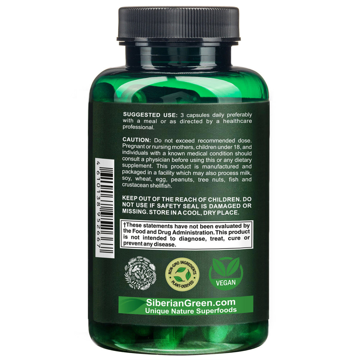 Siberian Wild Dandelion Root Extract Capsules – 1500mg | Vegan Liver Support