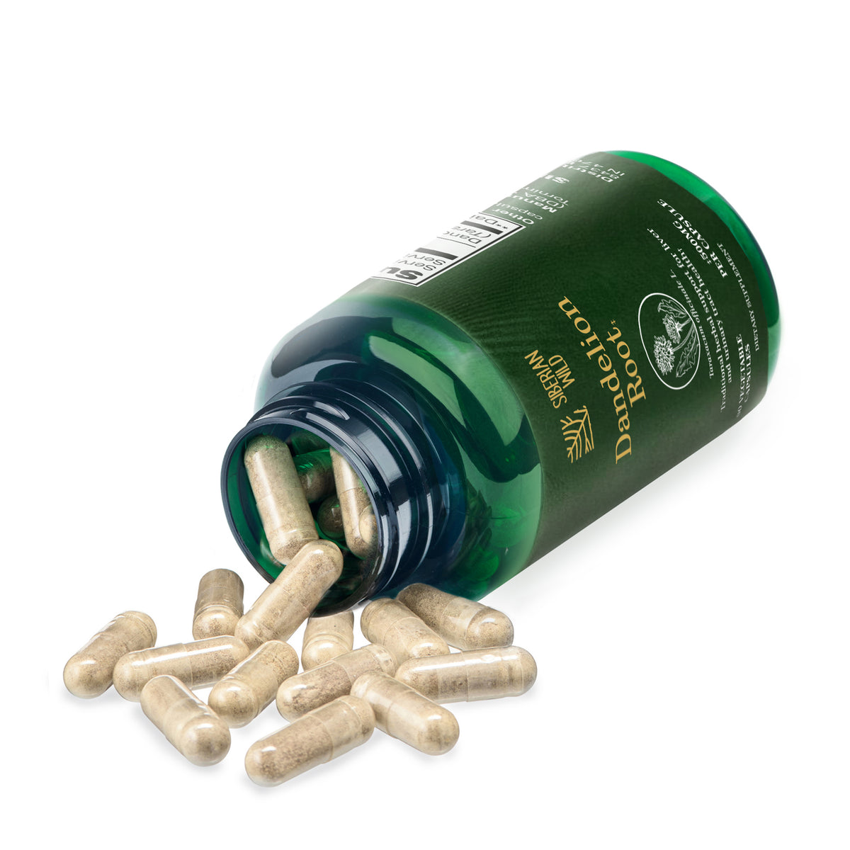 Siberian Wild Dandelion Root Extract Capsules – 1500mg | Vegan Liver Support