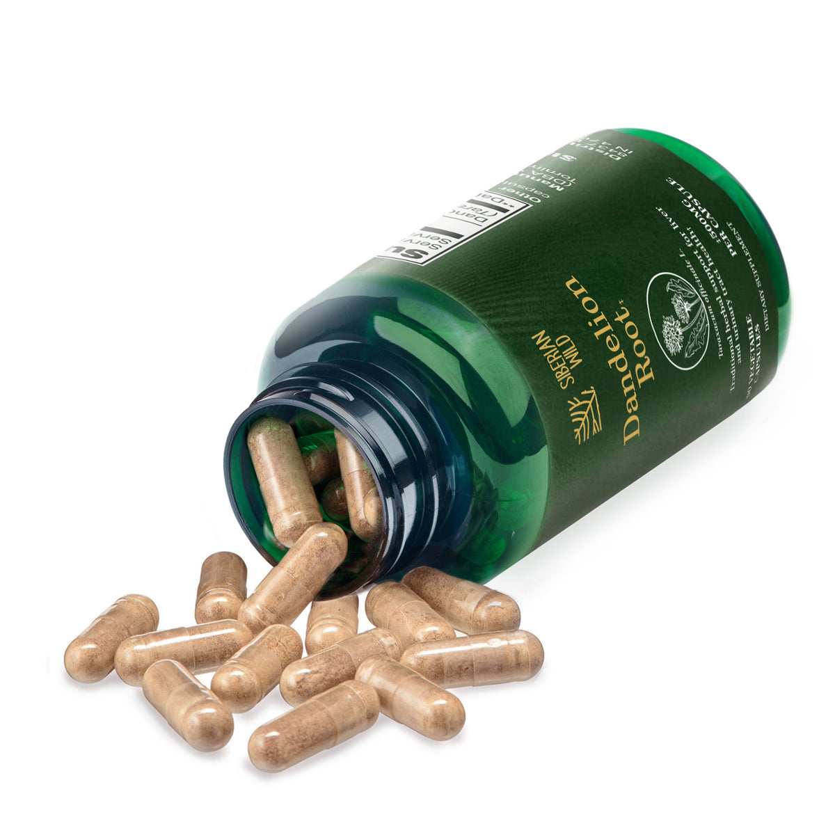 Siberian Wild Dandelion Root Extract Capsules – 1500mg | Vegan Liver Support