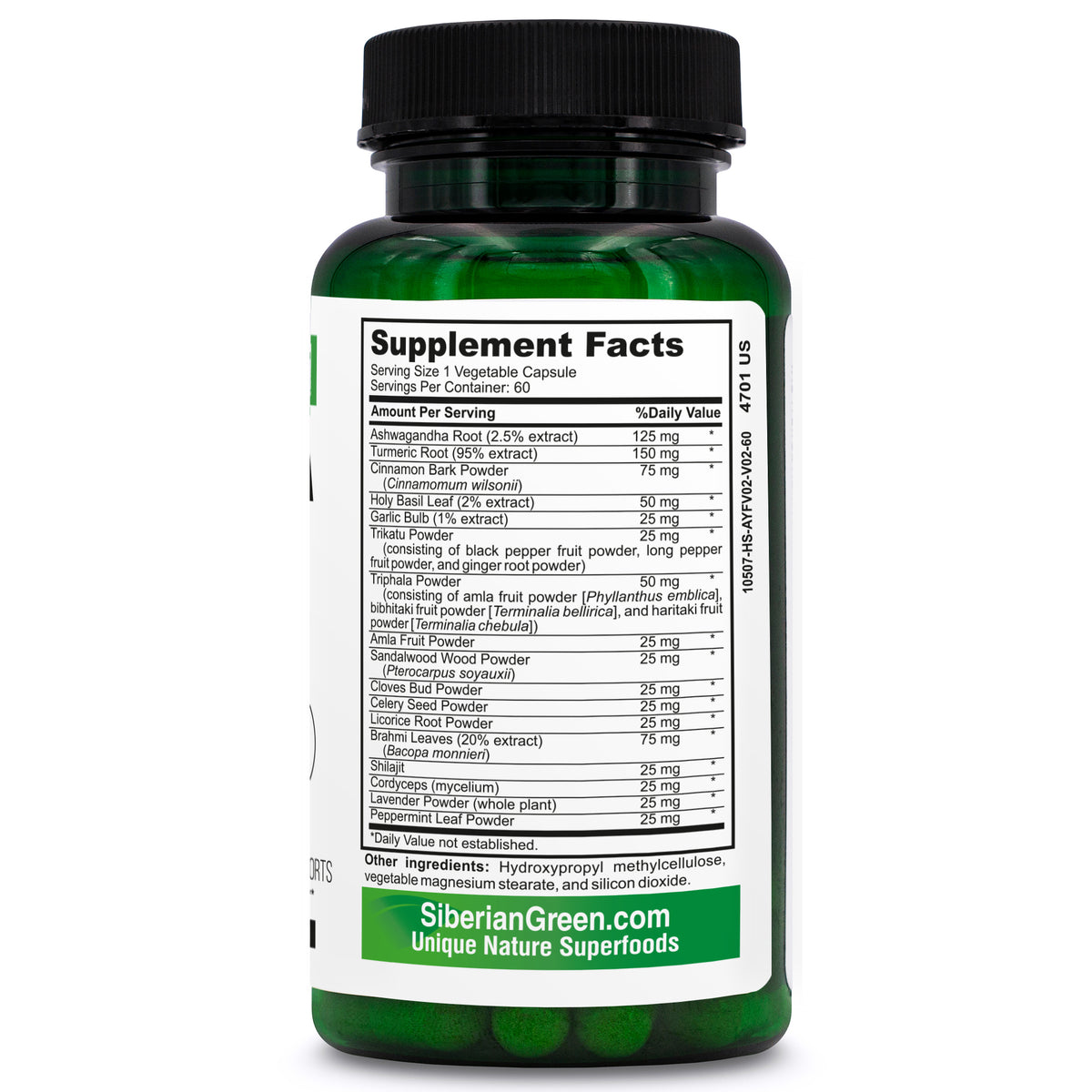 Ashwagandha with Altai Shilajit & Turmeric Ayurvedic Complex – 60 vegan capsules