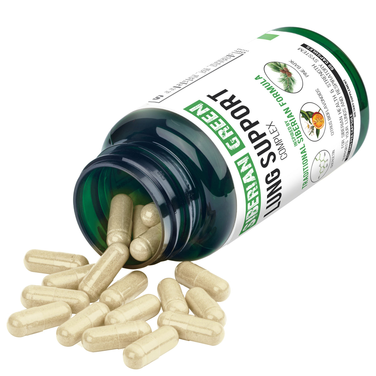 Siberian Green Lung Support Supplement – 60 Capsules