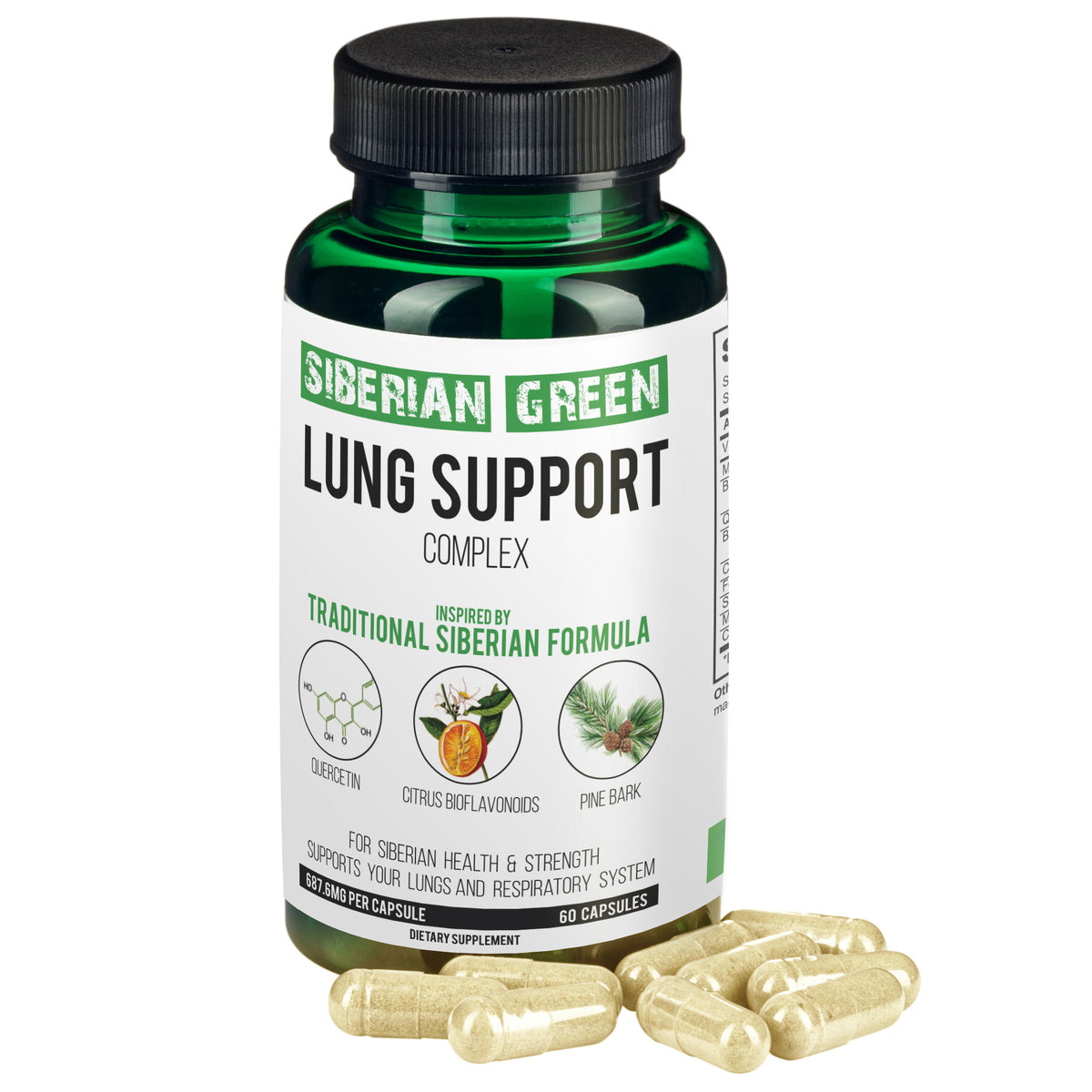 Siberian Green Lung Support Supplement – 60 Capsules