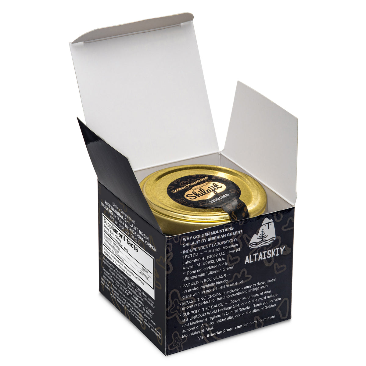 Golden Mountains Shilajit Resin 100g | Pure Natural Altai