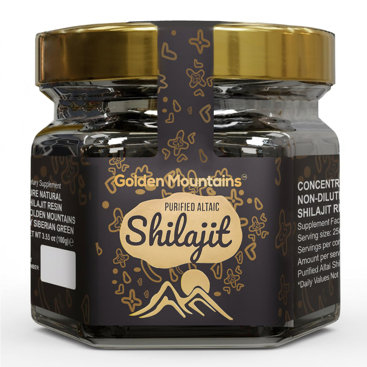 Golden Mountains Shilajit Resin 100g | Pure Natural Altai