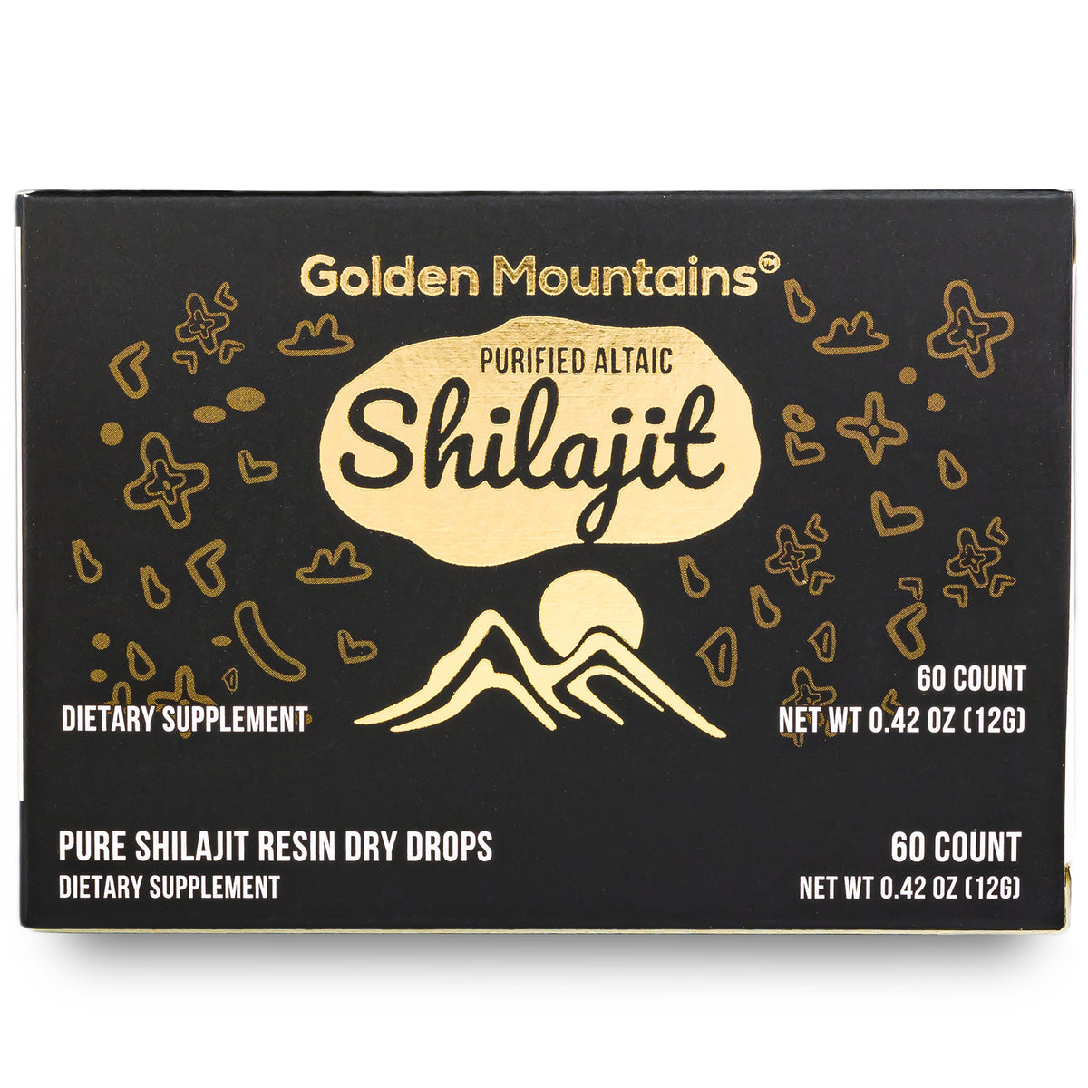 Shilajit 60 gouttes sèches Altaï "Montagnes dorées" vert sibérien