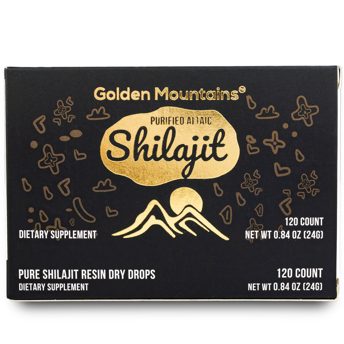 Golden Mountains Shilajit Dry Drops – 120 Tablets