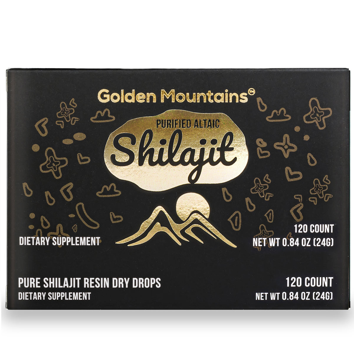 Golden Mountains Shilajit Dry Drops – 120 Tablets