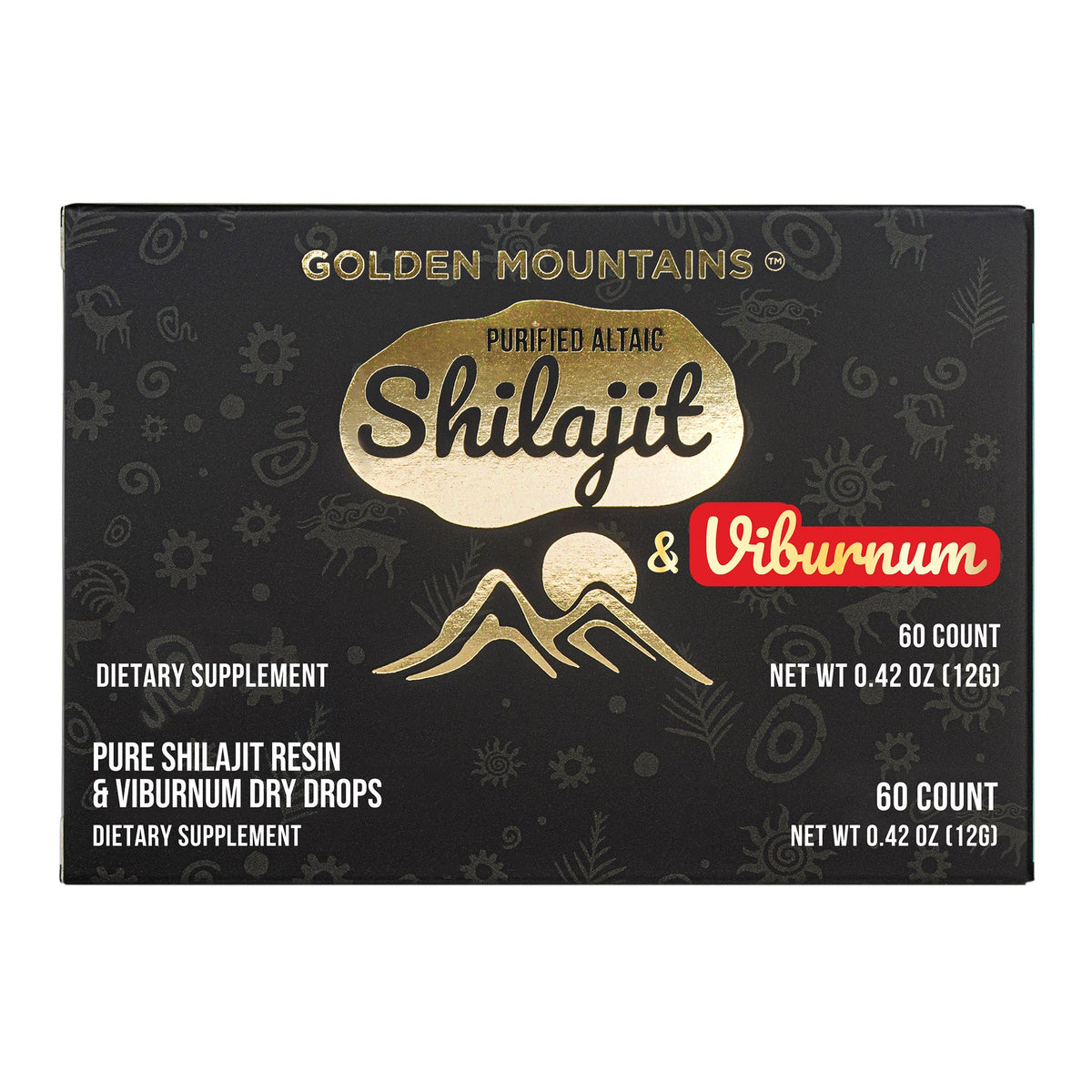 Siberian Green Pure Altai Shilajit Resin w Viburnum Berries Extract – 180 Dry Drops (3-Pack)