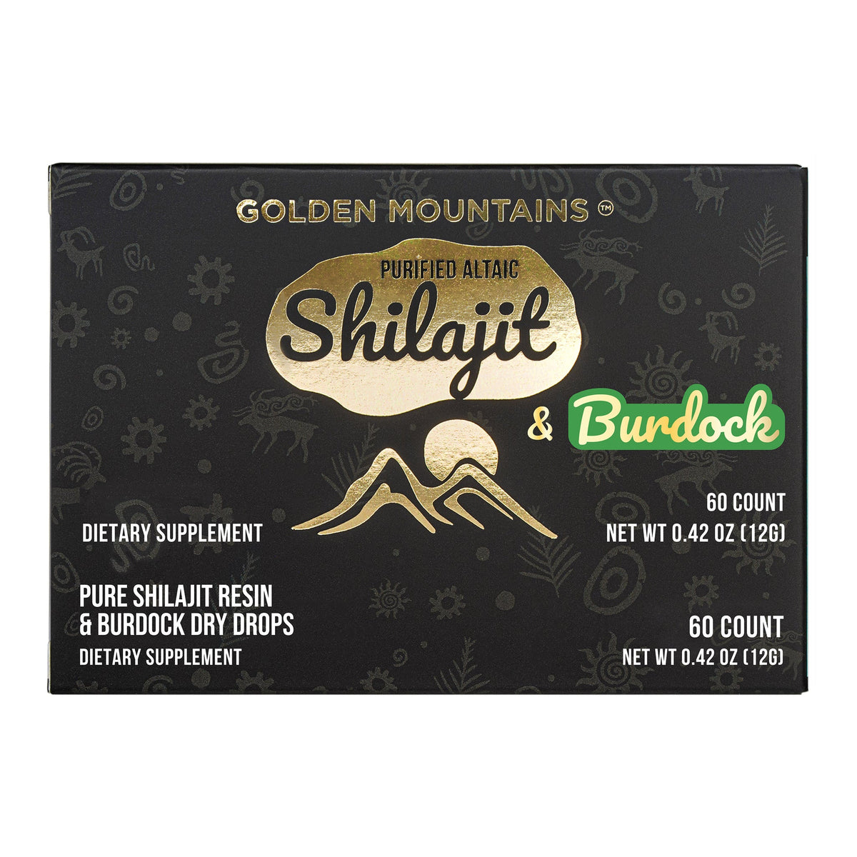 Siberian Green Pure Altai Shilajit Resin w Burdock Root Extract – 180 Dry Drops (3-Pack)