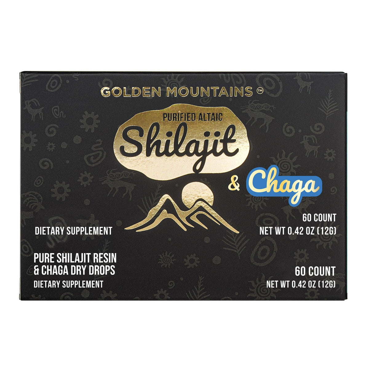Siberian Green Pure Altai Shilajit Resin w Chaga Birch Extract – 180 Dry Drops (3-Pack)