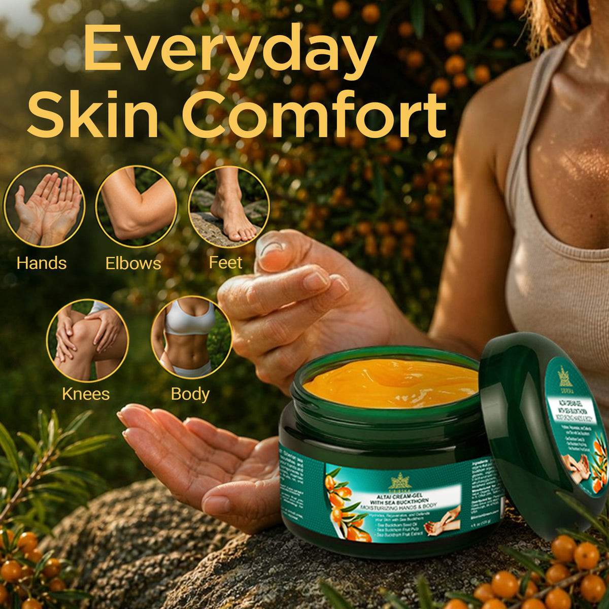 Sibirska Altai Sea Buckthorn Omega 7 Cream Gel 120 g for Dry Skin