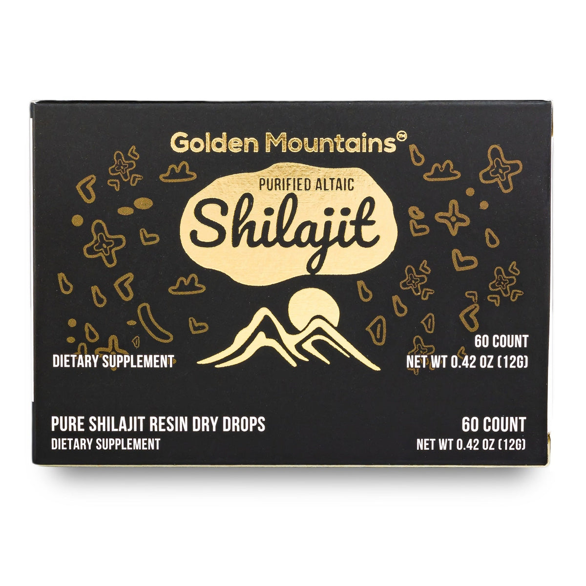 3 PACK - 180 TABS Altai Shilajit Resin Premium Pure Dry Drops GOLDEN MOUNTAINS