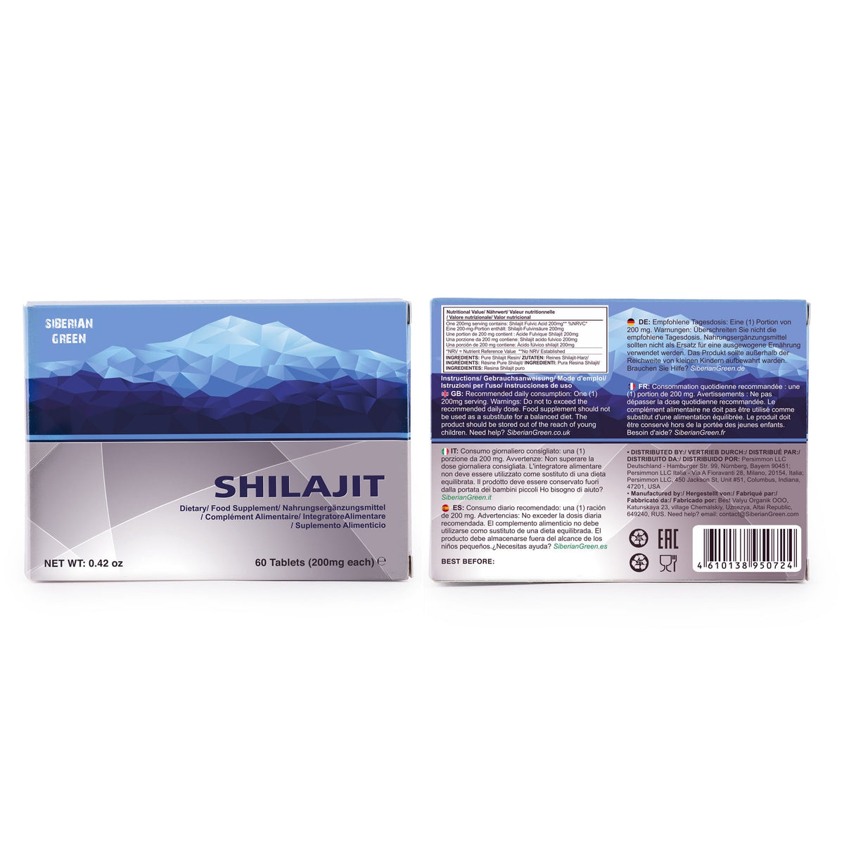 Altaic Pure Shilajit 120 (2x60) Count &quot;Shilajit&quot; Dry Drops Mumio Mumiyo Resin