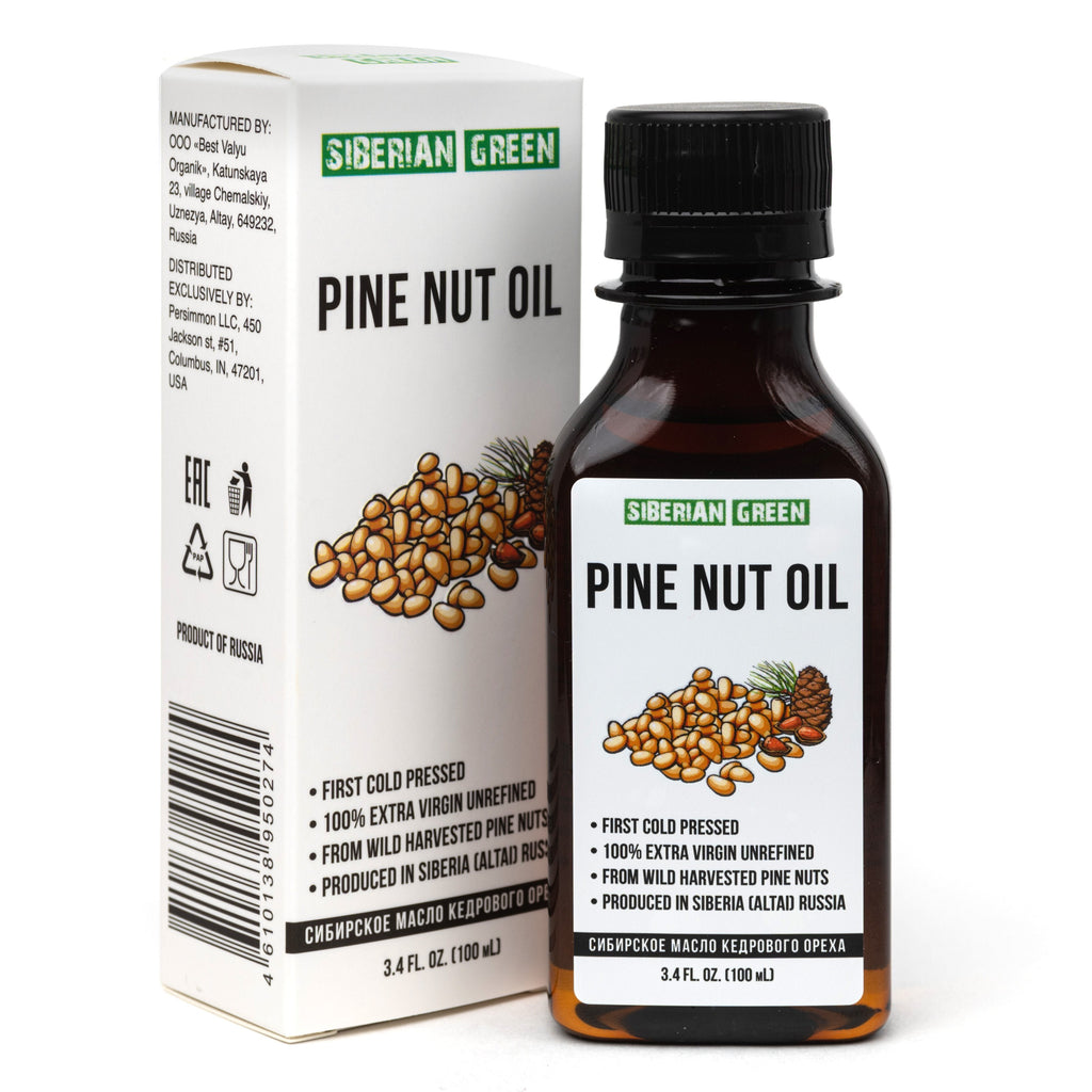 100% Siberian Pine Nut Oil Extra Virgin First Cold Pressed Premium