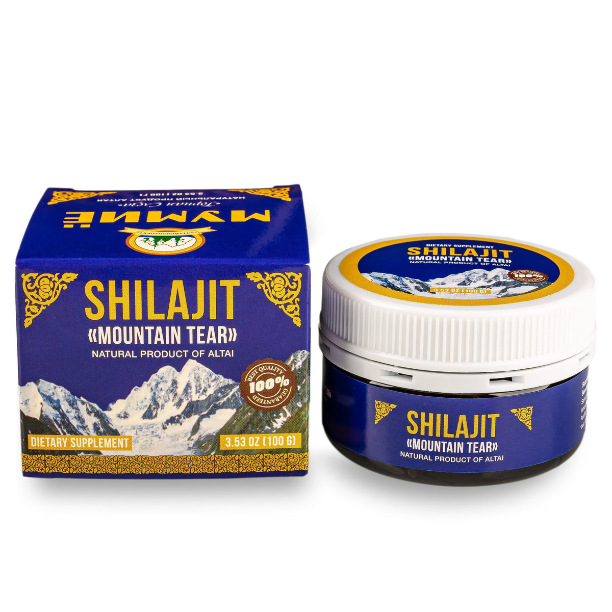 Pure Shilajit &quot;Mountain Tear&quot; 100g Altai Bio Siberian Resin Mumijo