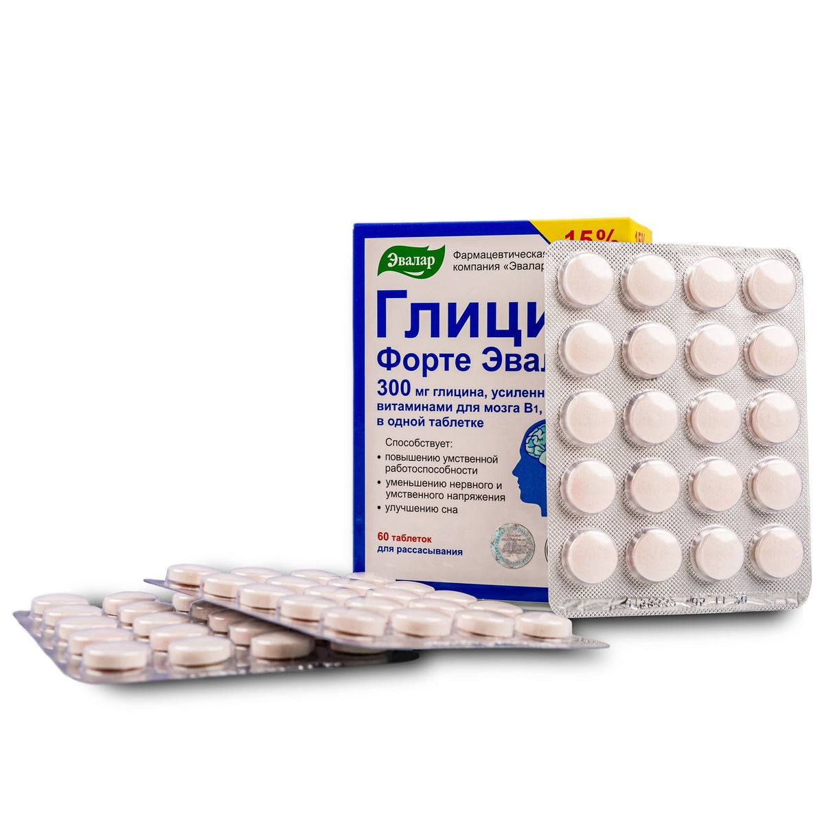 Glycine Forte Evalar 60 comprimés
