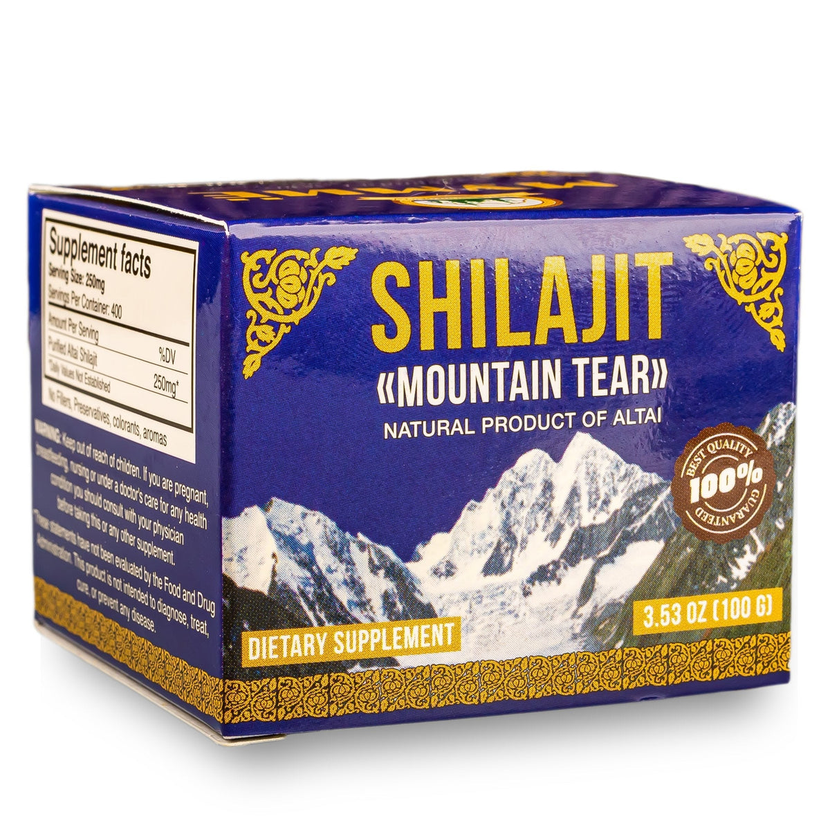 Shilajit pur « Mountain Tear » 100g Résine sibérienne bio de l’Altaï Mumijo