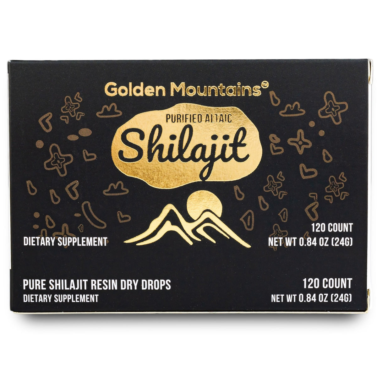 Shilajit 120 gouttes sèches Altaï &quot;Montagnes dorées&quot; vert sibérien